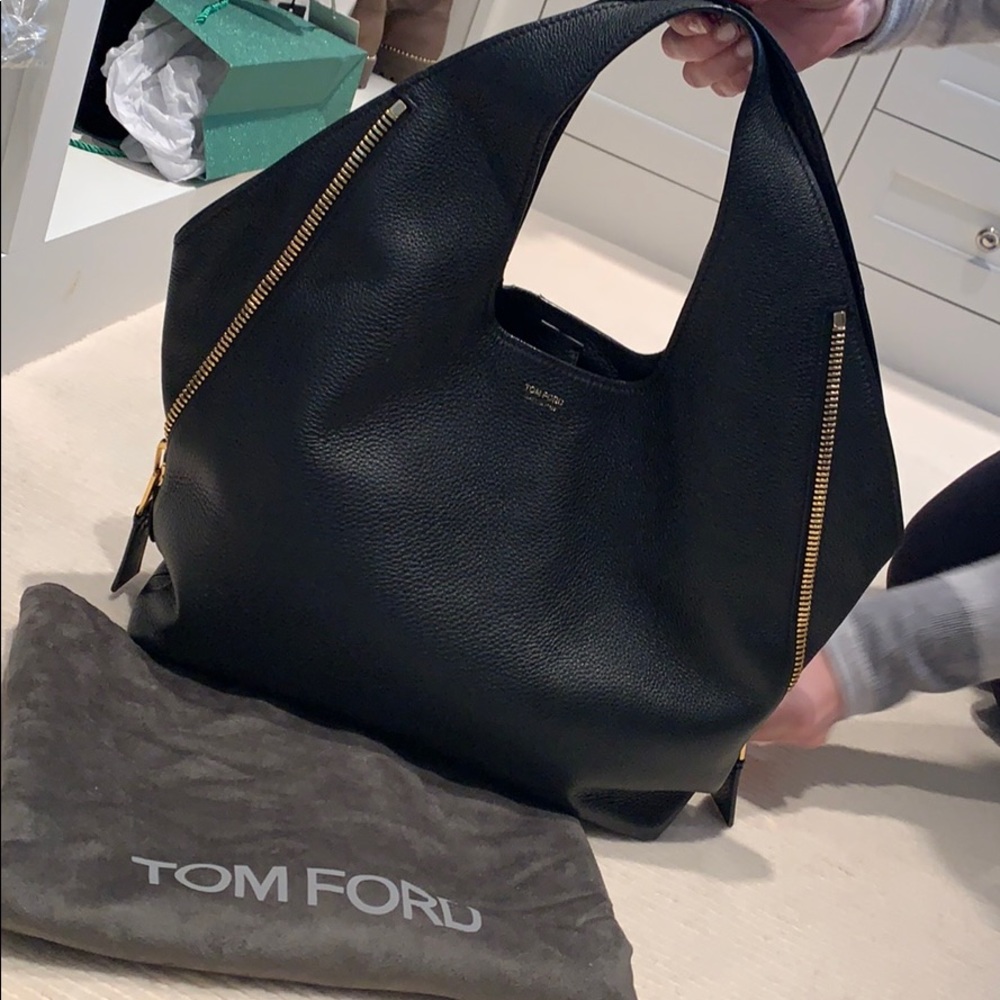 Genuine Tom Ford black leather bag